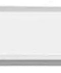 Heavy Duty Square Toilet Seat Offering Dead Smooth Soft Close Lid Alongside Zero Drama Quick Release Hinges For Fresh Bathroom Makeovers Durable Eco Resin Constructed In Bright White Finish, side view.