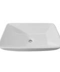 USZWBY Vessel Sinks Modern Minimalist Art Wash Basin Household Large Size Ceramic Above Counter Square Outdoor Bathroom Bowl Sink