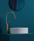 Nordic Vessel Sink - Round Bathroom Washbasin for Countertop, Home Decor, Ideal for Balcony & Pool Areas, Modern Design, & Easy to Clean.