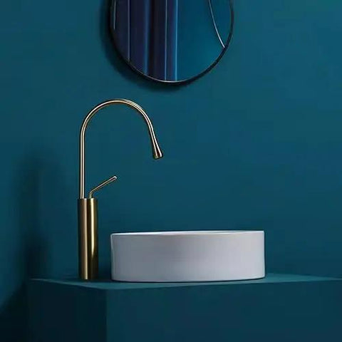 Nordic Vessel Sink - Round Bathroom Washbasin for Countertop, Home Decor, Ideal for Balcony & Pool Areas, Modern Design, & Easy to Clean.