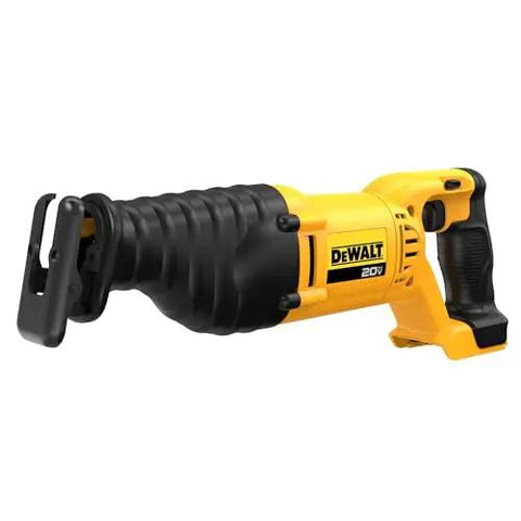 20V Max Cordless Tool Combo Kit With Drill Driver, Reciprocating Saw, yellow and black design, side view