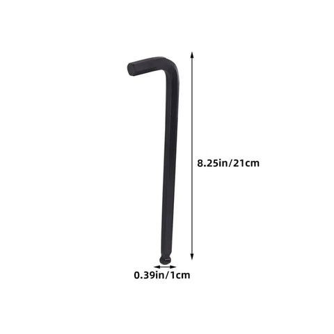 Pro 9Pc Ball End Hex Key Wrench Set With Long Arm Reach For Deep Torque Precision Mechanical Repair And Cool DIY Projects Plus Durable PVC Holder black steel hex key, 8.25in x 1cm