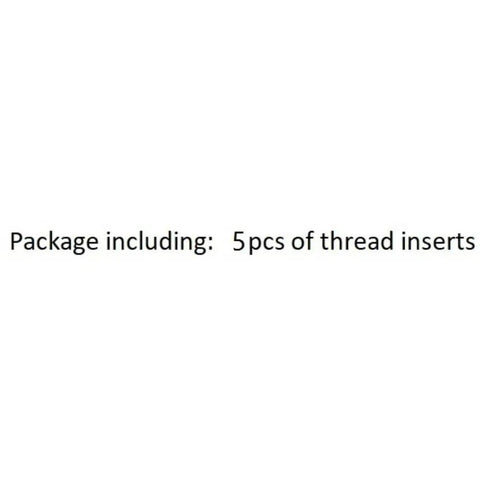Package includes 5pcs of Heavy Duty 304 Stainless Steel Fine Thread Repair Insert Wire Bushing M6 To M16 That Reinforces Damaged Threads