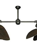Hardworking Dual Motor Outdoor Ceiling Fan With Smooth As Silk Adjustable Blades Up To 90 Degrees In Classic Oil Rubbed Bronze. 50-inch size.