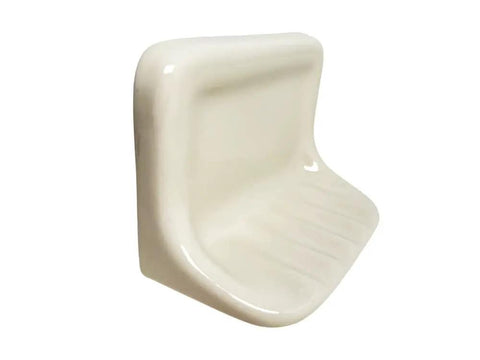 Bone Almond Ceramic Soap Dish Holder For Bathroom Walls With Glazed Finish