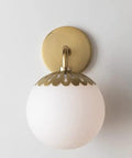 Paige 1 Light Bath Vanity Light In Aged Brass Finish, 11 Inches Tall By 6.25 Inches Wide, wall-mounted globe design