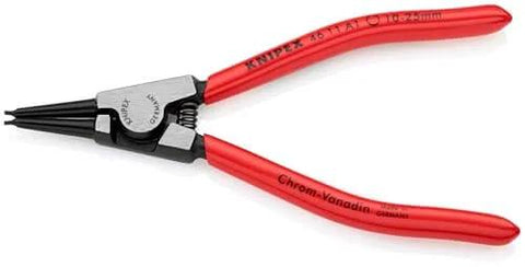 KNIPEX External Straight Retaining Ring Pliers 5.75 Inch For Installing And Removing Snap Rings On Shafts From About 0.39 Inch To 1 Inch