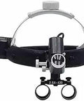Adjustable Headband Binocular Loupes With 2.5x Magnification And 420mm Working Distance 5W LED Lamp, front view