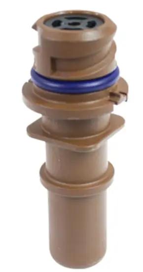 Slick Heavy Duty Pcv Valve Assembly, durable brown plastic, compact design for reliable engine ventilation and performance.