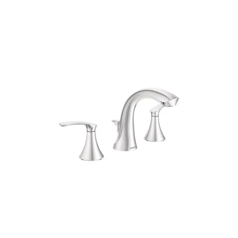 Darcy WS84551 1.2 GPM Double Handle Widespread Chrome Bathroom Faucet with metal construction and corrosion resistance
