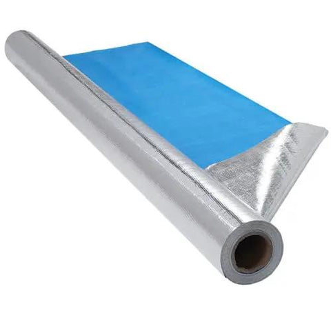 Built Like A Tank Textured Vapor Barrier For Crawlspace Encapsulation And Roof Insulation 1000 Square Feet roll with metallic sheen.