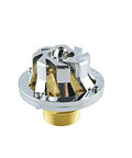 Close-up of Top-Shelf Copper Fire Sprinkler Head, 360-Degree Rotating Pendent Design with Massive Flow Output, Heavy-Duty Male Thread DN20 Casting.