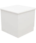 Heavy Duty 9U Outdoor Network Cabinet Floor Mount With Smart Fan Cooling Auto Temp Control IP66 Rated Weatherproof Unit Pre Assembled, white metal enclosure.