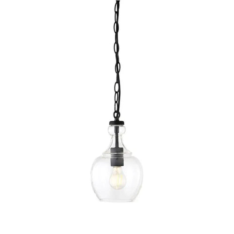 7 Inch Wide Pendant Light With Clear Glass Shade And Blackened Bronze Finish A Game Changer For Kitchen Island And Dining Room Flush Mount Ceiling Fixture Versatile Modern Pendant For Living Room And Entertaining