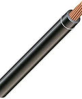 Heavy Duty 6 AWG 19-Stranded THHN Copper Building Wire Black PVC Jacket 150 Ft Cut, Wet or Dry Rated, Annealed Soft Copper