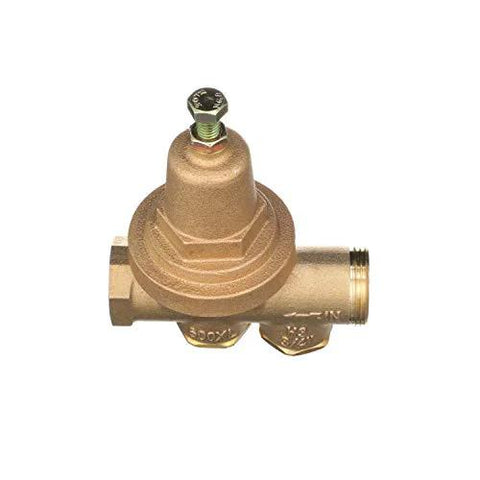 Zurn Wilkins 3/4 in brass pressure reducing valve (600XL) with top adjustment screw.