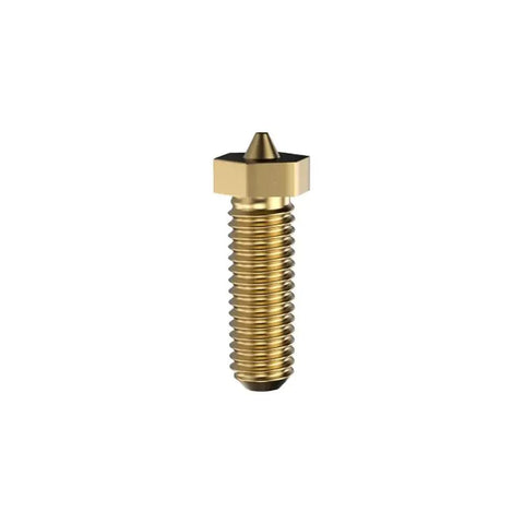 Top Tier 3D Printer Maintenance Kit Crafted For V400 Hotend Systems featuring a brass nozzle with hex head and threaded shaft.