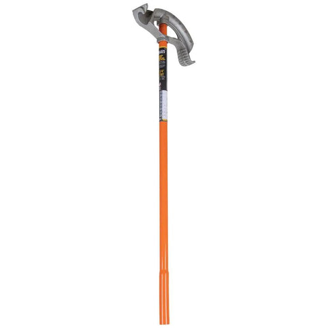 Aluminum Conduit Bender With Angle Setter And Wide Foot Pedal For 3/4-Inch EMT And 1/2-Inch Rigid, side view