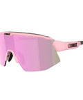 Sport Sunglasses Prescription Lens Ready With Clip-In 20mm Head Strap, Unisex Matte Pink Rose Multi Frame, side view.