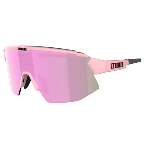 Sport Sunglasses Prescription Lens Ready With Clip-In 20mm Head Strap, Unisex Matte Pink Rose Multi Frame, side view.