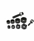 Electrical Conduit Knockout Punch Set For Sheet Metal And Metal Enclosures, Easy Drive Bolt Punch Kit displayed on white background