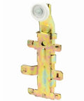 Top Mount Closet Door Roller Set With Round Edge Nylon Wheel Seven Eighths Inch Adjustable Height Track Mounted Wardrobe Hardware