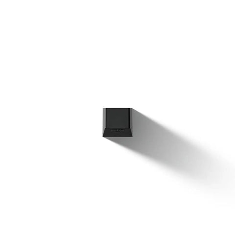 Top view of Matte Black Wall Mount Bath Spout For Honesty Collection With No Diverter Design One Half Inch NPT Or Slip Fit Connection