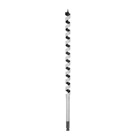 WeldTec Auger Wood Drill Bit Three Quarters Inch By Seventeen Inch Fully Forged with spiral design for clean hardwood holes.