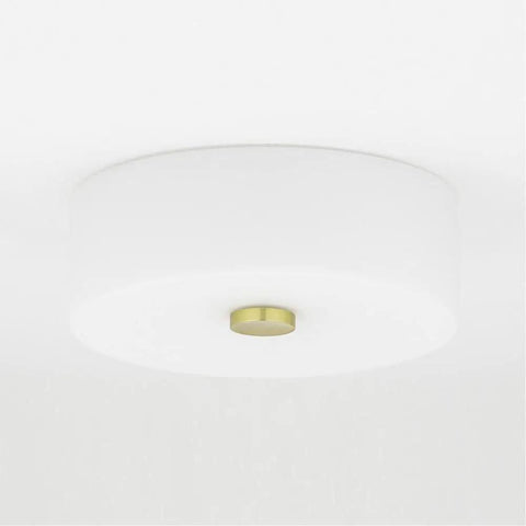 Sophie 2 Light Flush Mount Ceiling Light In Polished Nickel Finish Dope Sleek Modern Indoor Lighting Fixture Against White Ceiling