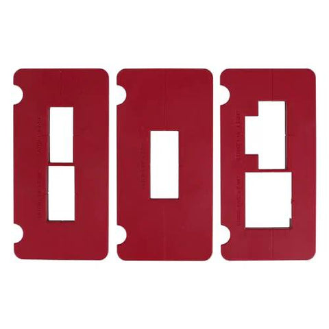 Red templates for Dual Clamping Door Hinge Jig Plus Hinge Mortiser For Standard Doors Easy Setup Complete Installation Kit