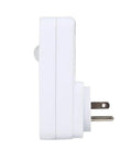 Side view of Motion Activated Power Socket Switch With PIR Sensor, 110V Infrared Outlet, 1800W Load Capacity For Garage, Hallway And Indoor Security Lighting, Auto On When Motion Detected, Auto Off After Inactivity, White