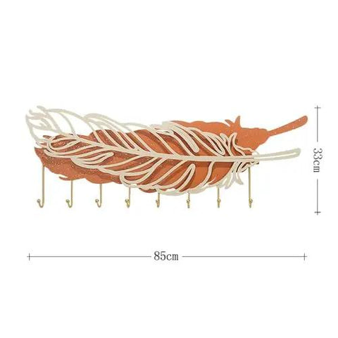 Rock Solid Wall Mount Coat Hooks With Sleek Modern Design Nail Down Easy Setup Versatile Storage Rack For Jackets Hats Keys In Entryway Living Room Or Hallway, decorative leaf design with six hooks.