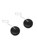 Rear Landing Gear Replacement Kit for Volantex RC Planes, 2 Pieces, Drop-In Fit for Models 76105V2 76108 black wheels