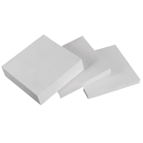 White PTFE sheet for everyday projects, heavy duty sealing and insulating material, chemical resistant, high temp safe, various sizes shown