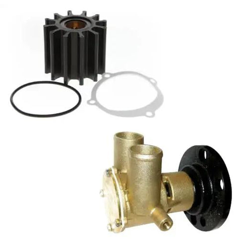 All In One Water Pump Impeller Kit For Marine Engines Johnson F6B-9 Indmar Monsoon Hammerhead Raptor Volvo Penta with gasket