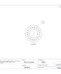 Technical drawing of Single Cone Tapered Roller Bearing 19138, Standard Tolerance, Straight Bore, Steel, Inch Size, front view.