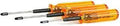 Ball End Hex Driver Set Metric 3 Piece, Angled Hex Wrenches For Tight Spots, Works Up To 20 Degrees, shown with clear handles.