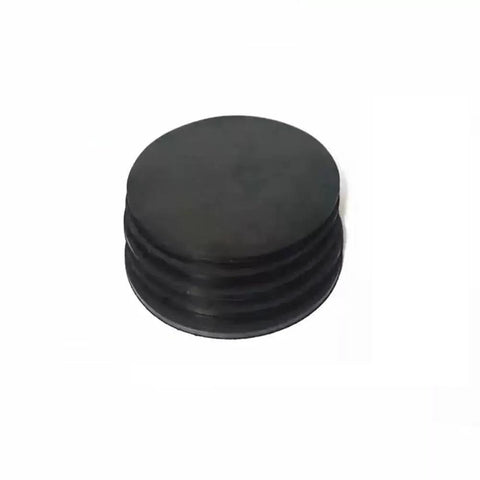 Pro Grade Graphite Disc Set Five Pack 5mm Thick 40mm Diameter 99.99 Percent Pure Conductive Graphite Plates stacked side view.