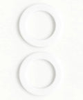 Grommet eyelet ring, 1-inch white silicone washer gaskets, two pieces shown, Amazon.