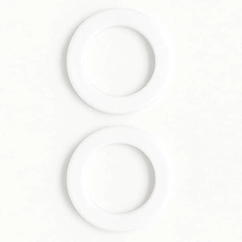 Grommet eyelet ring, 1-inch white silicone washer gaskets, two pieces shown, Amazon.