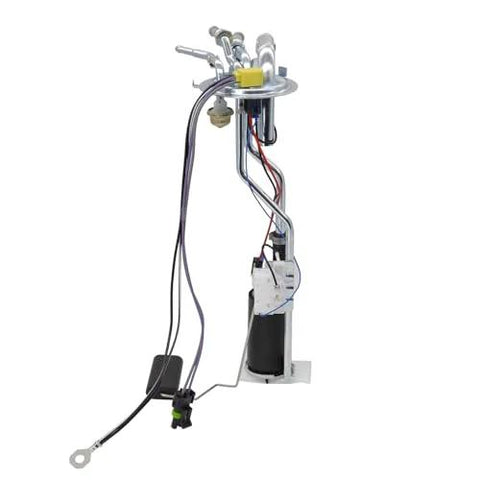 Gas Fuel Pump Assembly For 1994 1995 Chevrolet S10 And GMC Sonoma L4 2.2L Replacement SP06A3H shown from side angle