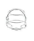 Heavy Hitter Recessed Fire Sprinkler Head Guard Smooth Chrome Cover, protective cage for half inch heads.