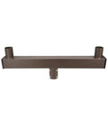 Low Profile Bullhorn Tenon Adapter For Two Fixtures 2 3 8 Inch Slip Fitter shown in steel material with dual arms