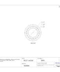 Diagram of Single Cone Tapered Roller Bearing 19150 Steel Straight Bore 1.5000 ID 0.6500 Width with front view dimension details.