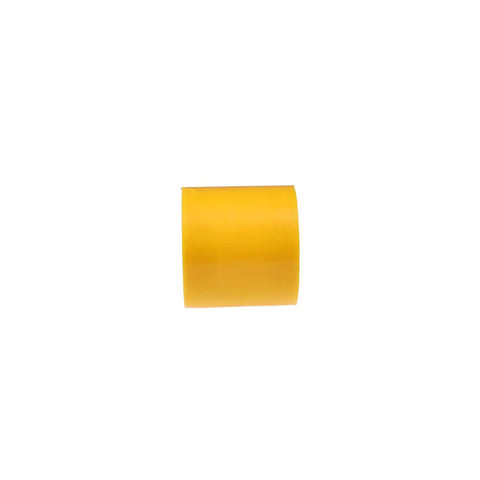 Yellow PR-208FS Vacuum Flexible Coupler Sleeve For J B Industries Vacuum Pump Replacement, side view showing smooth surface.