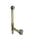 Top Shelf Trip Lever Waste And Overflow Bathtub Drain 1 1 2 Inch 17 Gauge Solid Brass Plumbing Hardware close-up view.
