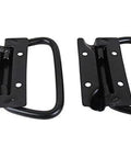 Set of 2 Chest Handles in Black Finish for Cabinets and Furniture, 4.17 Inch Wide by 3.00 Inch High, 4 Mounting Holes