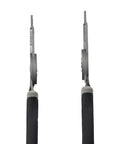 Professional Grade Electrical Wire Stripper And Crimping Pliers Combo Tool showing ratcheting mechanism and cutting edges.