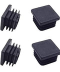 1 Inch Square Plastic Tubing End Caps For Square Tubing Posts 4 Pack Helical Wire Lined Tight Fit Outer Size 1 Inch Square Inner Diameter 0.75 To 0.9 Inches Easy Install