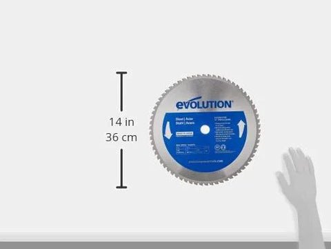Evolution 14-inch carbide-tipped metal-cutting blade, 66-tooth, front view
